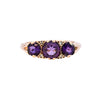9ct Yellow Gold Amethyst & Diamond Ring (SH24-190)