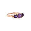 9ct Yellow Gold Amethyst & Diamond Ring (SH24-190)