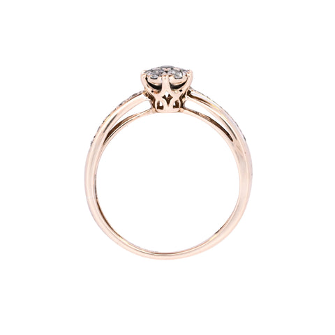 9ct Two Tone Gold 0.25ct Diamond Cluster Ring (SH24-197)