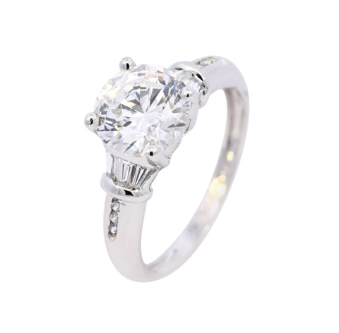 14k White Gold Cubic Zirconia Ring