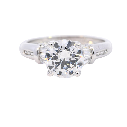 14k White Gold Cubic Zirconia Ring