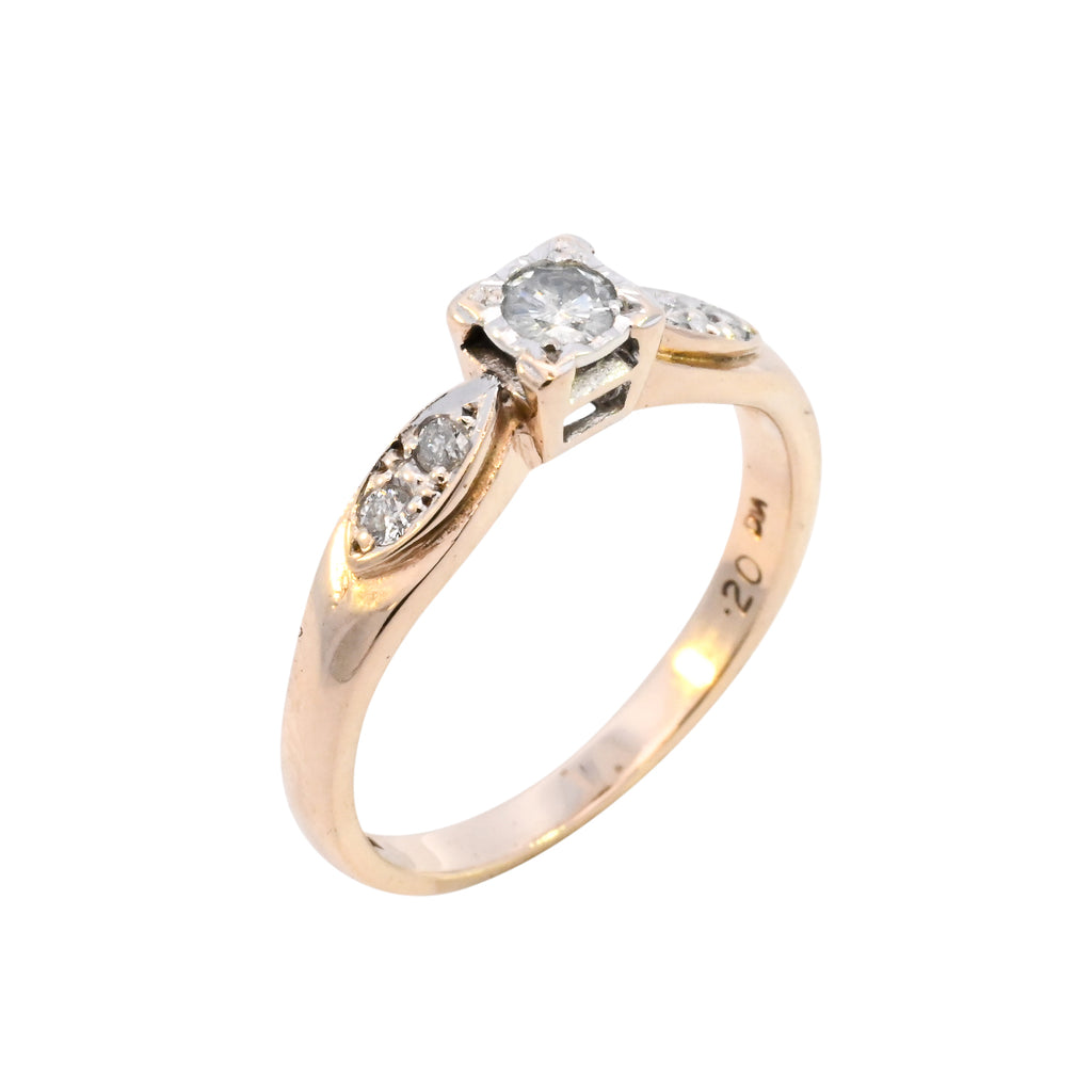 9ct Yellow Gold 0.20ct Diamond Ring (SH24-206)