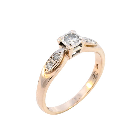 9ct Yellow Gold 0.20ct Diamond Ring (SH24-206)