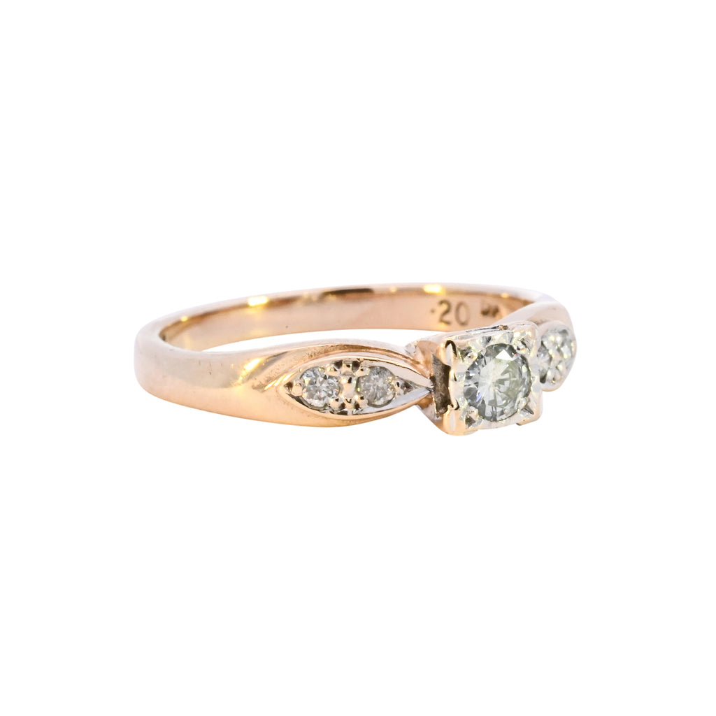 9ct Yellow Gold 0.20ct Diamond Ring (SH24-206)