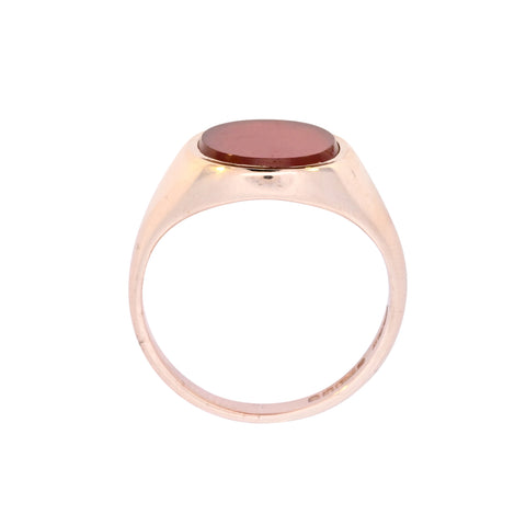 9ct Yellow Gold Carnelian set Signet (SH24-208)