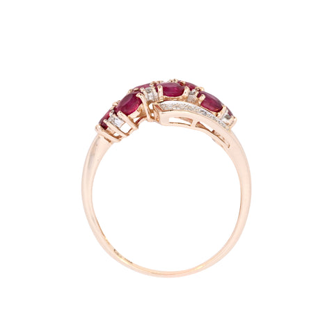 9ct Yellow Gold Ruby & Diamond Ring (SH24-024)