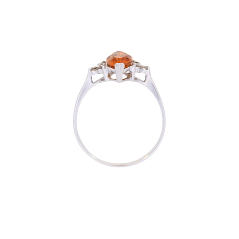 18k White Gold Citrine & Diamond Ring (SH24-027)