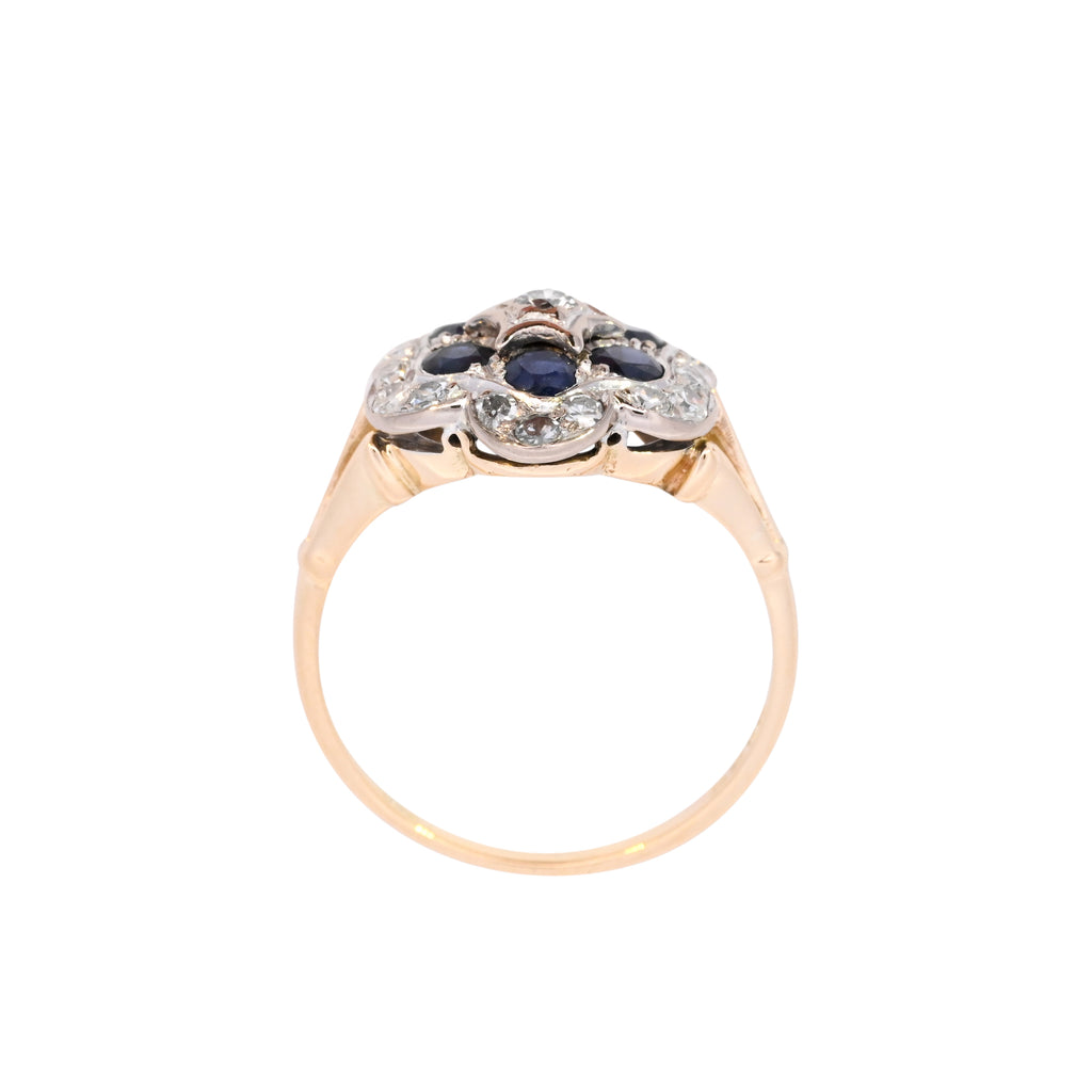 18ct Yellow Gold Sapphire & Diamond Ring (SH24-030)