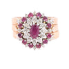 9ct Yellow Gold Ruby & Diamond Stacking Ring (SH24-031)