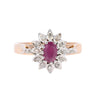 9ct Yellow Gold Ruby & Diamond Stacking Ring (SH24-031)