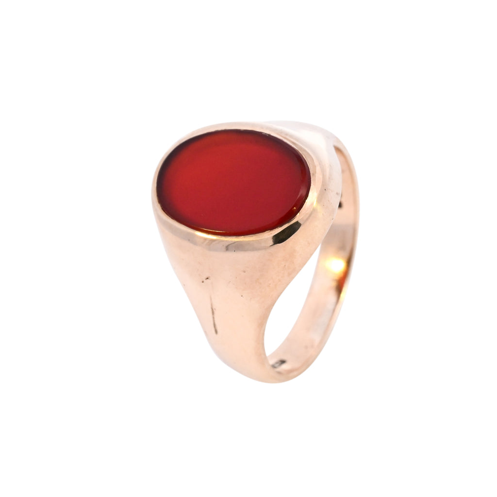 9ct Yellow Gold London 1973 Carnelian Signet (SH24-044)