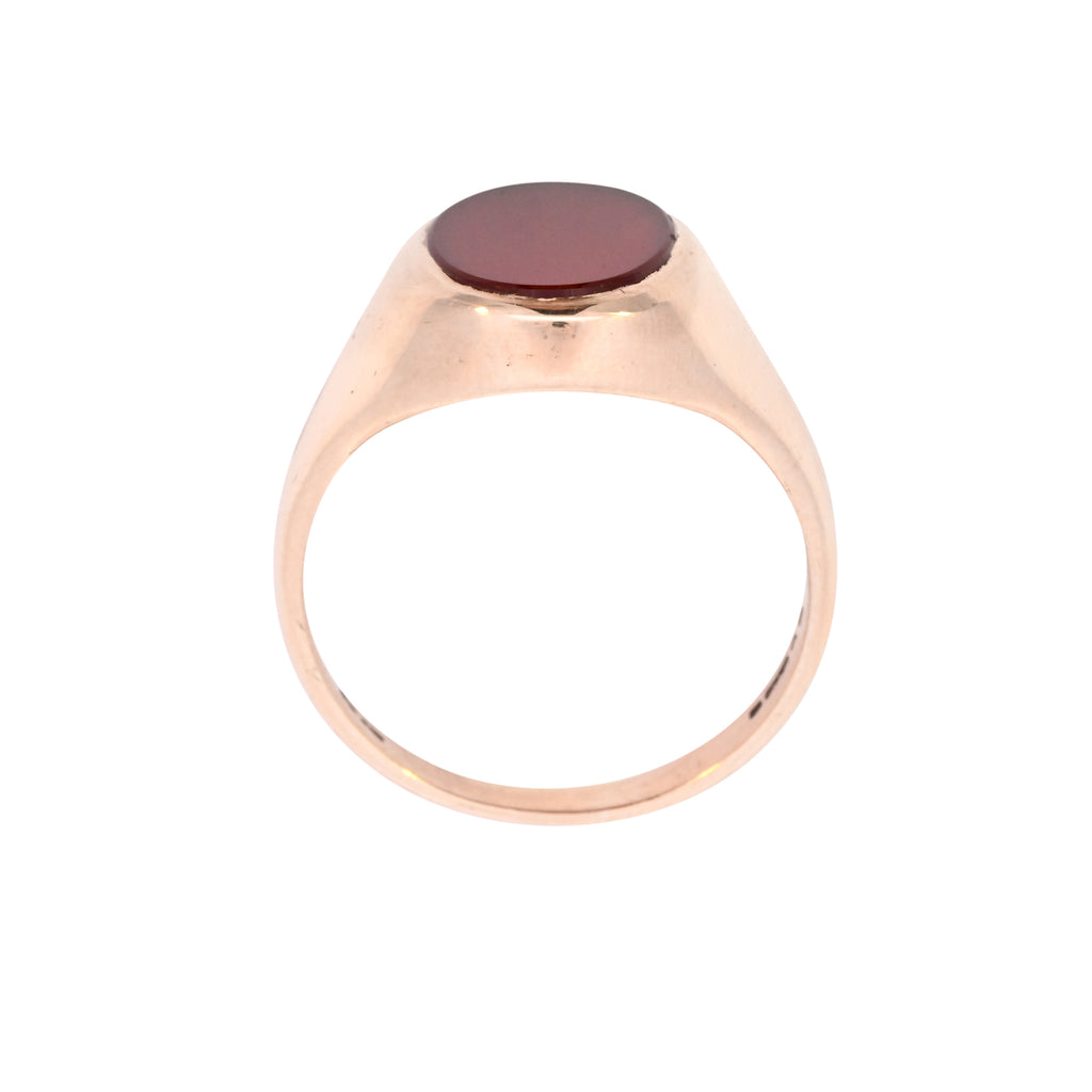 9ct Yellow Gold London 1973 Carnelian Signet (SH24-044)