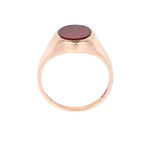 9ct Yellow Gold London 1973 Carnelian Signet (SH24-044)