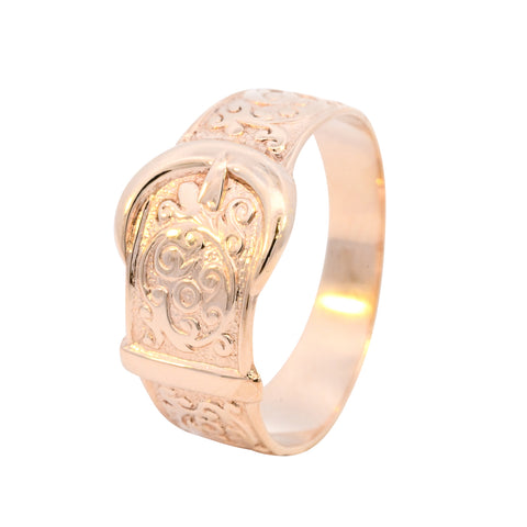 9ct Yellow Gold Buckle Ring (SH24-046)