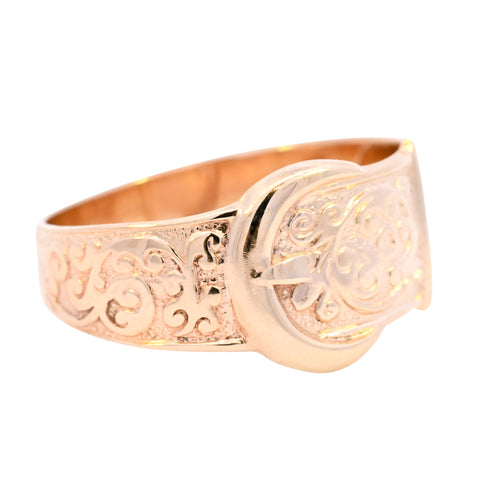 9ct Yellow Gold Buckle Ring (SH24-046)