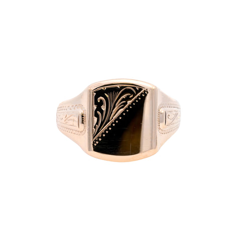 9ct Yellow Gold Cushion Signet (SH24-047)