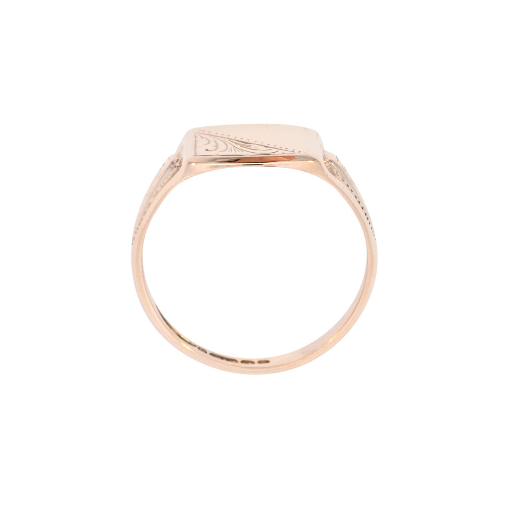9ct Yellow Gold Cushion Signet (SH24-047)