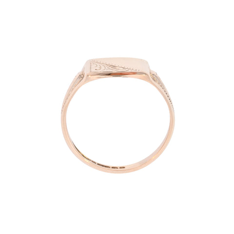 9ct Yellow Gold Cushion Signet (SH24-047)