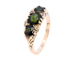 9ct Yellow Gold Green Tourmaline & Diamond Ring (SH24-058)