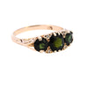 9ct Yellow Gold Green Tourmaline & Diamond Ring (SH24-058)