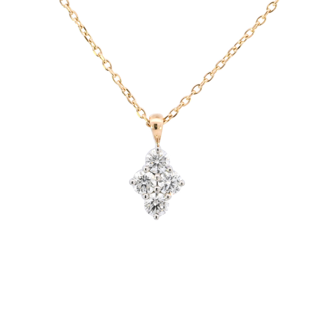 18ct Yellow Gold 1.01ct Diamond Necklace (WS24-021)