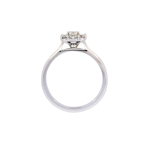 Platinum 0.51ct Diamond Daisy Cluster Ring (WS24-023)