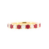 18ct Yellow Gold Ruby & Diamond Half Eternity (SS24-013)