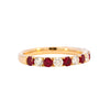 18ct Yellow Gold Ruby & Diamond Half Eternity (SS24-013)