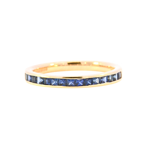 18ct Yellow Gold Sapphire Half Eternity