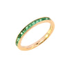 18ct Yellow Gold Emerald Half Eternity