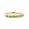 18ct Yellow Gold Emerald Half Eternity (SS24-016)