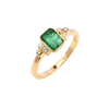 18ct Yellow Gold Emerald & Diamond Ring (SH24-535)