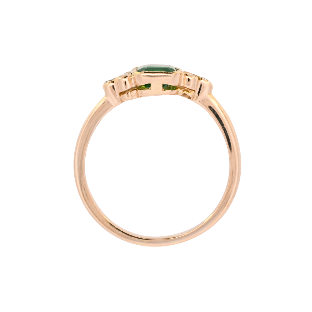 18ct Yellow Gold Emerald & Diamond Ring (SH24-535)