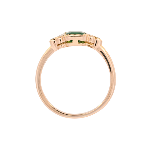 18ct Yellow Gold Emerald & Diamond Ring (SH24-535)