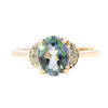 9ct Yellow Gold Blue Topaz & Diamond Ring