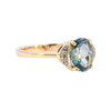 9ct Yellow Gold Blue Topaz & Diamond Ring (SH24-536)