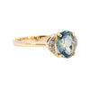 9ct Yellow Gold Blue Topaz & Diamond Ring