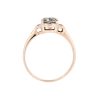 9ct Yellow Gold Blue Topaz & Diamond Ring (SH24-536)