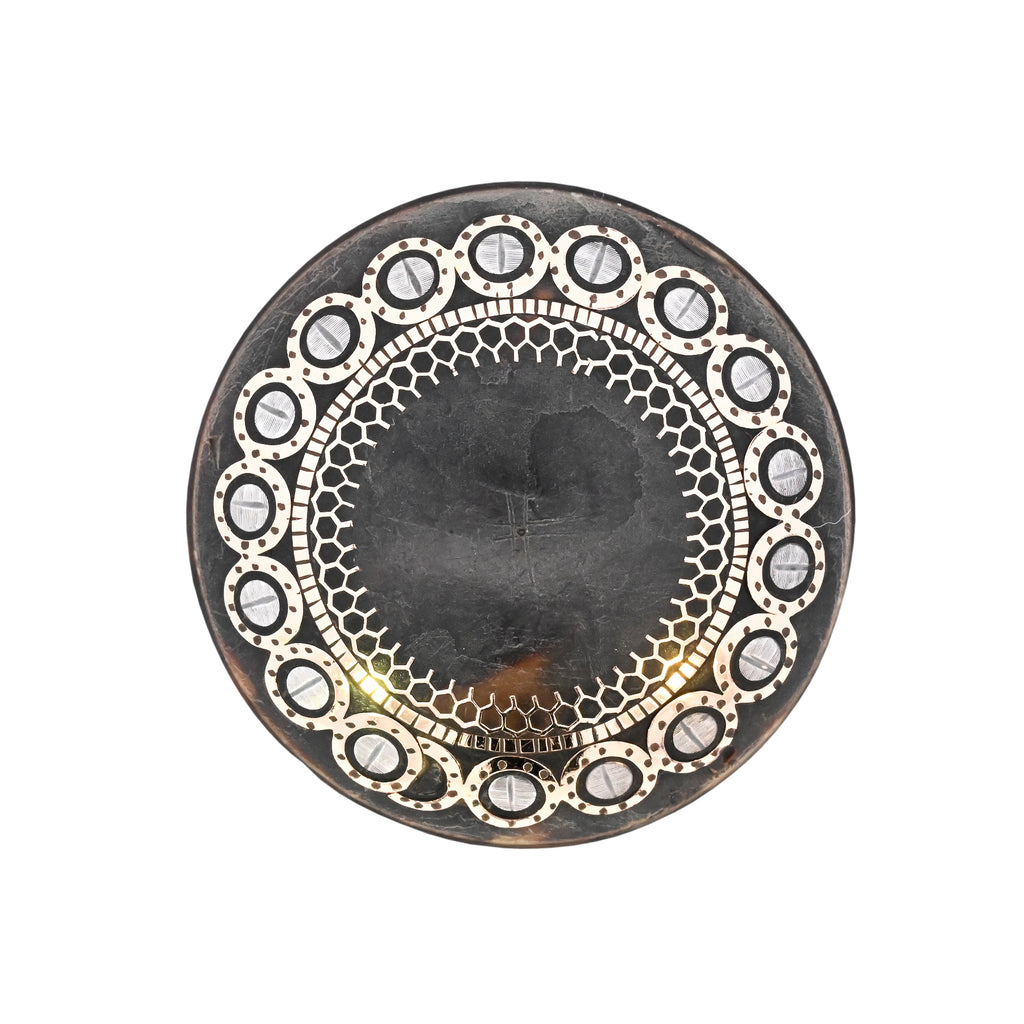 Antique Tortoise Shell & Gold Pique Brooch (SH24-538)