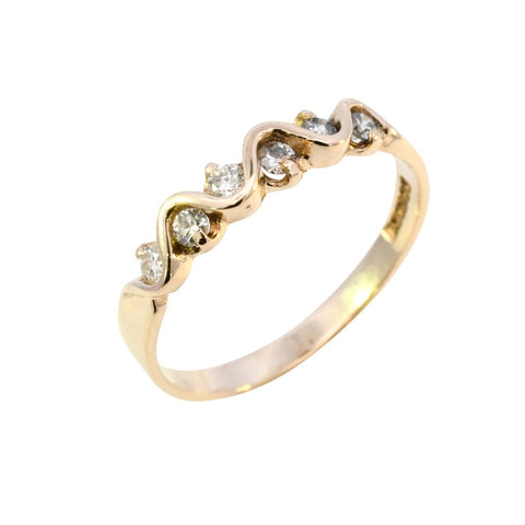 9ct Yellow Gold 0.25ct Diamond Half Eternity