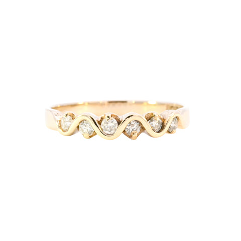 9ct Yellow Gold 0.25ct Diamond Half Eternity