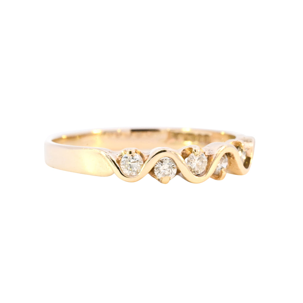 9ct Yellow Gold 0.25ct Diamond Half Eternity (SH24-543)