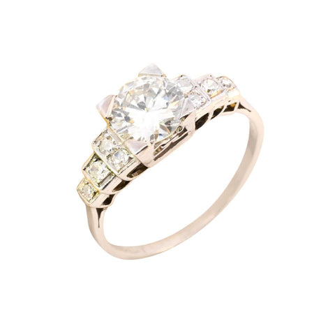 Platinum 1.18ct Diamond 5 Stone Ring