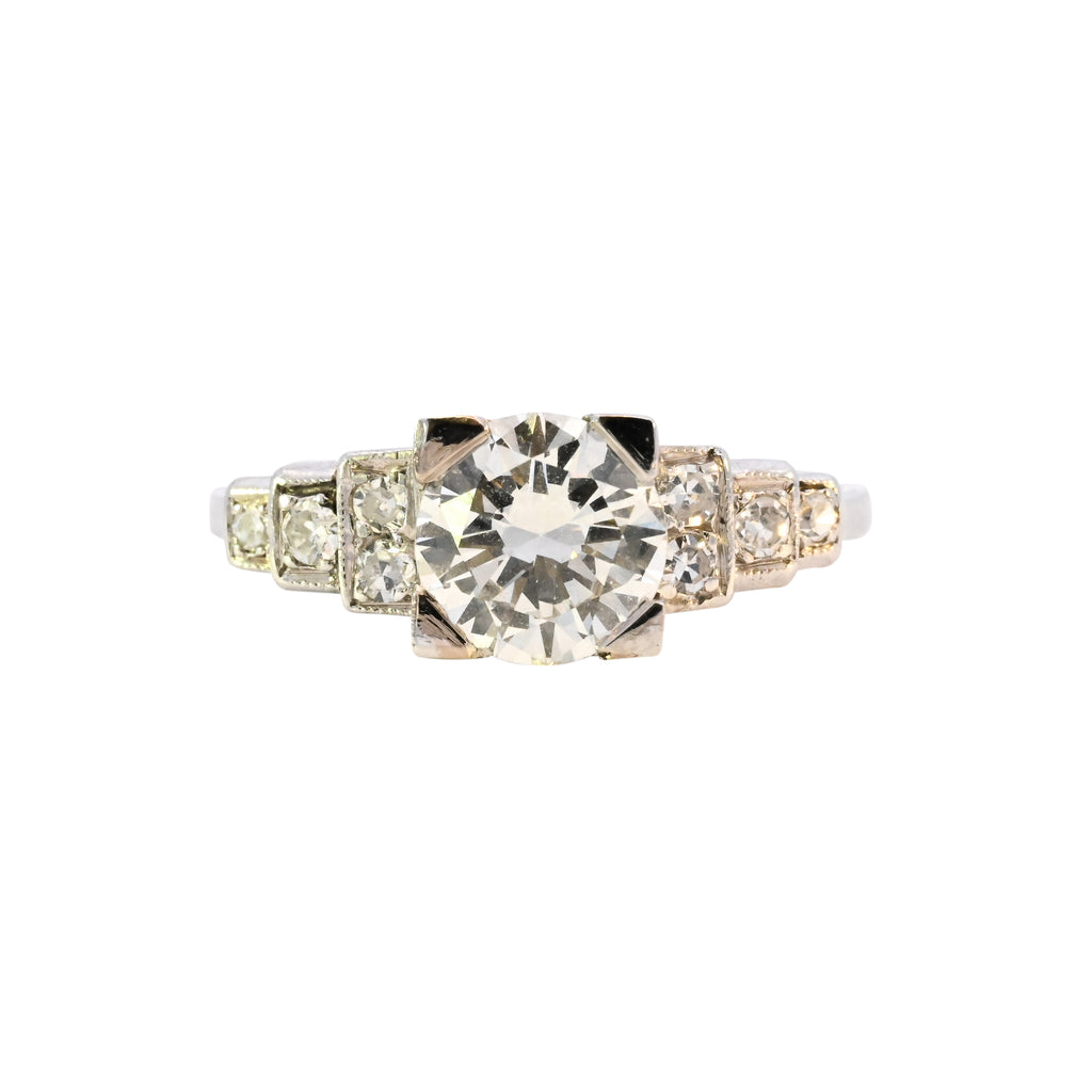 Platinum 1.18ct Diamond 5 Stone Ring