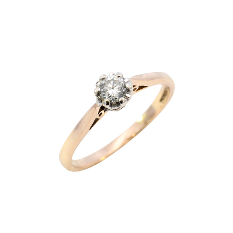 9ct Yellow Gold 0.25ct Diamond Solitaire Ring (SH24-551)