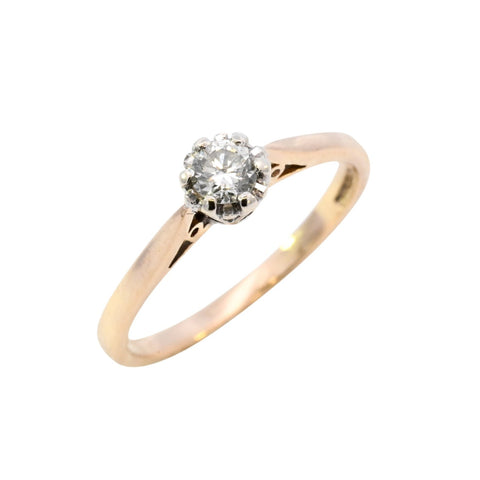 9ct Yellow Gold 0.25ct Diamond Solitaire Ring