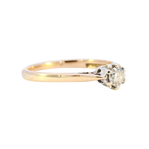 9ct Yellow Gold 0.25ct Diamond Solitaire Ring (SH24-551)