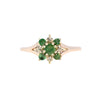 9ct Yellow Gold Emerald & Diamond Ring