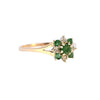 9ct Yellow Gold Emerald & Diamond Ring