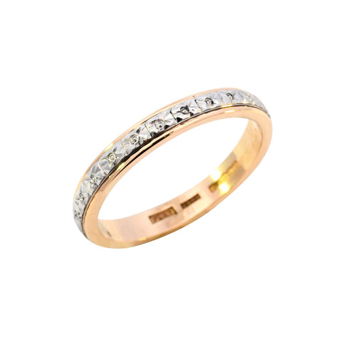 22ct Yellow Gold & Platinum Overlay Ring